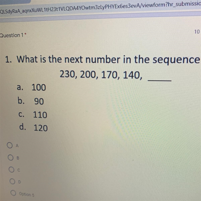 230, 200, 170, 140 __ next number sequence ?-example-1