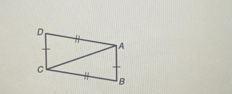 ￼Use SSS to explain why ABC = CDA are congruent !!!!!!!! Please answer correctly !!!!!!!!!!!!! Will-example-1