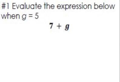 Hello! Can someone explain this so, do I just put 5 in the g, so 7+5?-example-1