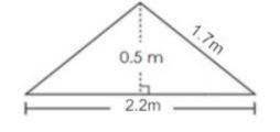 What is the area, in square meters, of the figure below?-example-1