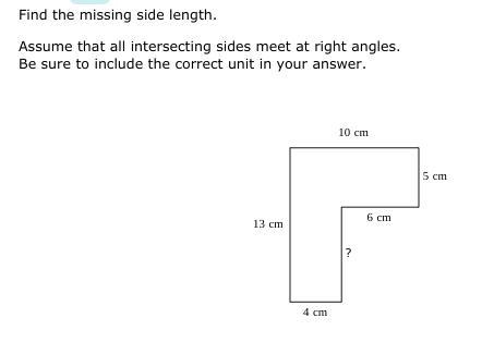 Finding the missing length in a figure-example-1