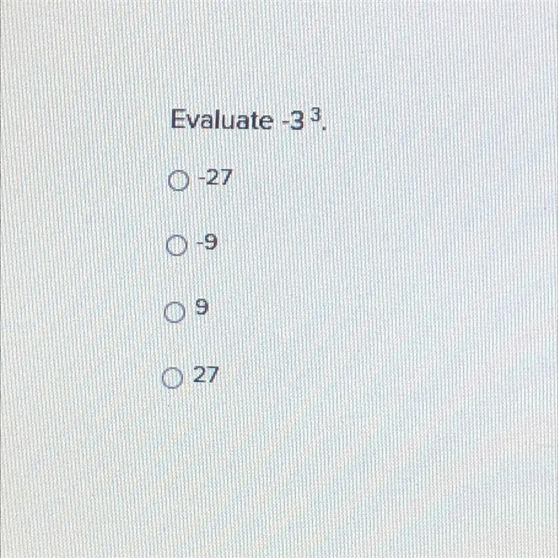 Evaluate -33. -27 -9 9 27-example-1