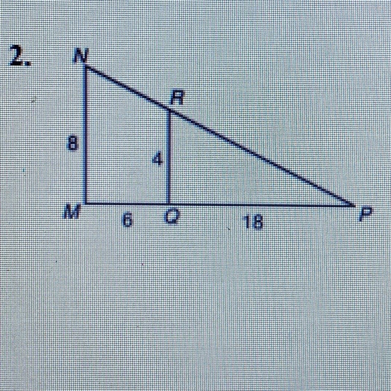 Help!!! Determine whether the triangles are similar. If so, write a similarity statement-example-1