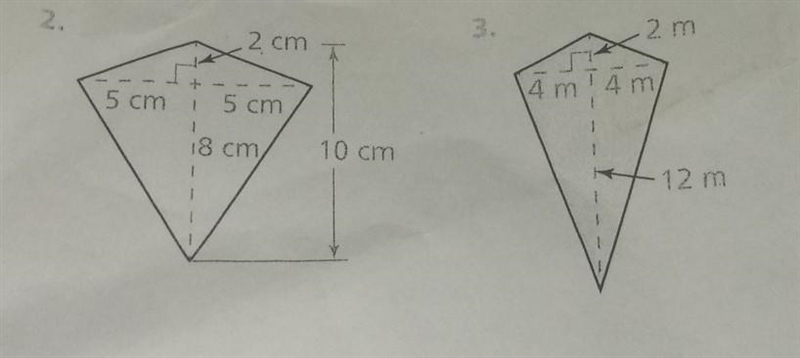 I need help finding the area of these two​-example-1