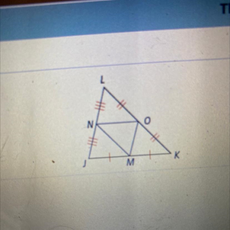 If JK = 8x + 24 and NO = 20, what is the value of x?-example-1