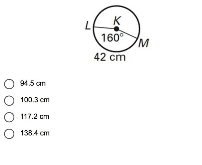 Find the circumference of circle K. Round your answer to the nearest tenth of a centimeter-example-1