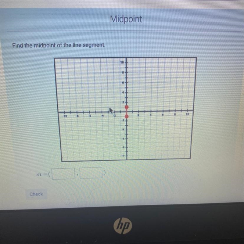 What’s the midpoint of this line segment?-example-1