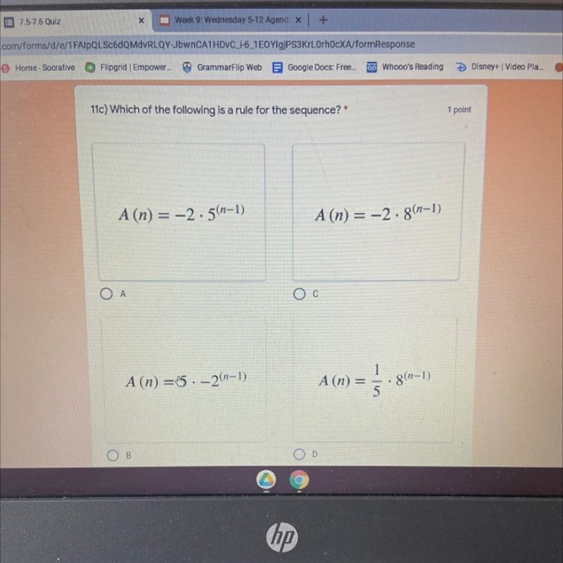 -2, -10,-50, -250 what is the ninth term, the fifth term and what is the common ratio-example-1