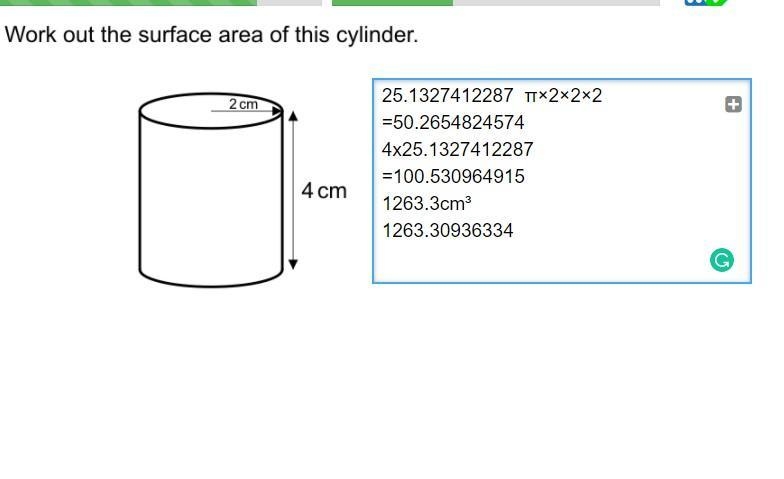 Surface area of cylinder-example-1