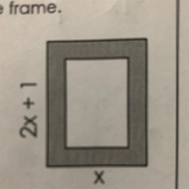 Write an expression that represents the perimeter of this picture frame.-example-1