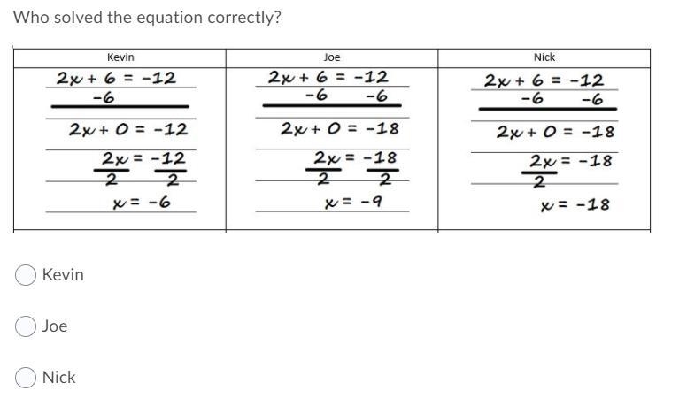 Which person(s) solved each of the equation correctly? and aren't those the names-example-2