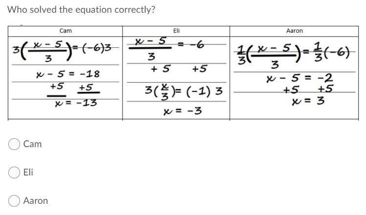 Which person(s) solved each of the equation correctly? and aren't those the names-example-4