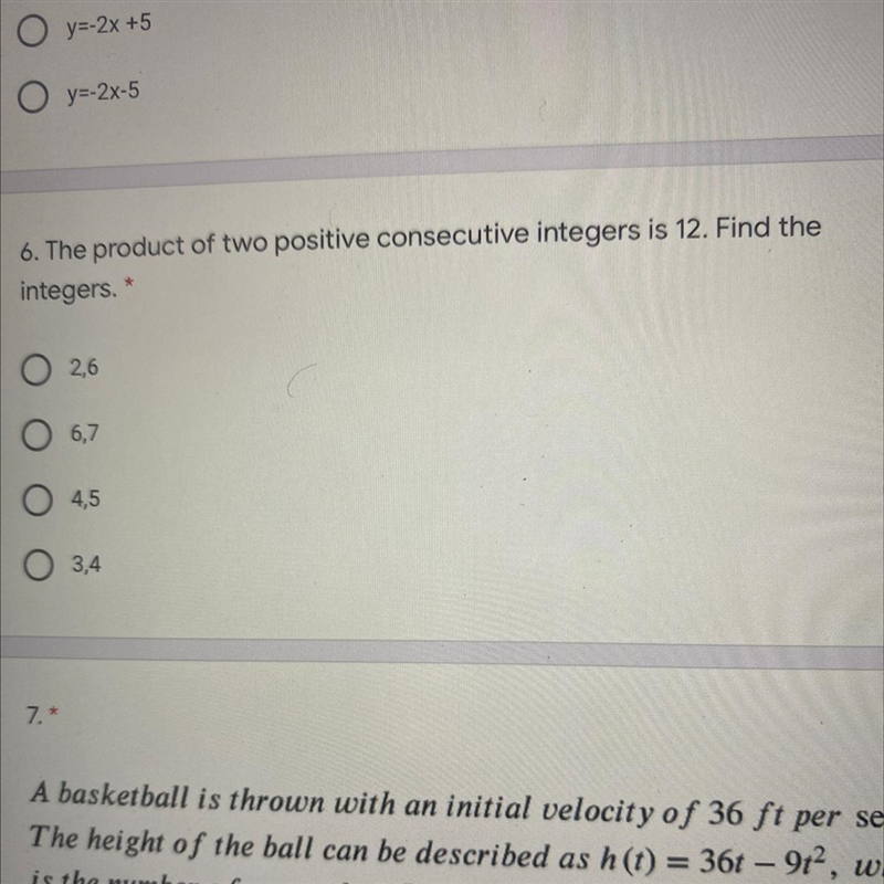 The product of two positive consecutive integers is 12. Find the integers. *-example-1