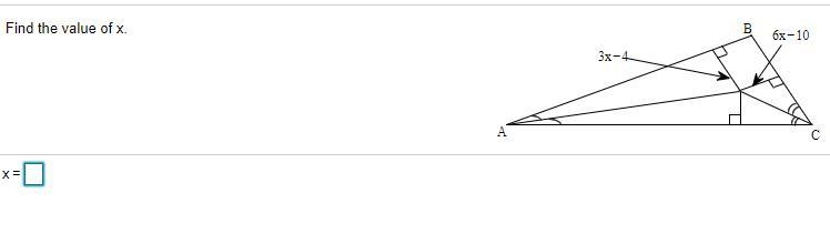 HELP LOOK AT THE SCREENSHOT Find the value of x. (SHOW WORK)-example-1