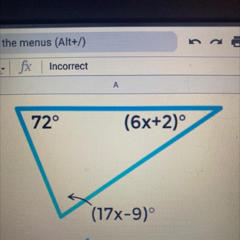 I really need help find x in this triangle-example-1