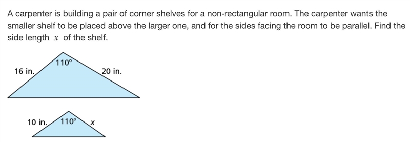 Find the side length x of the shelf!!!-example-1