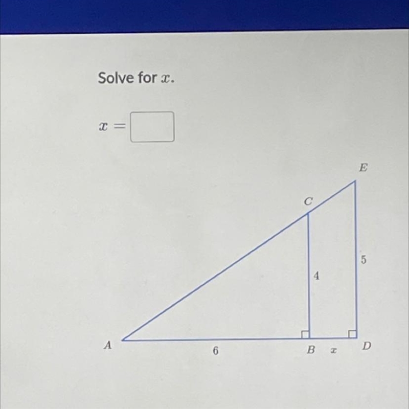 Solve similar triangles (advanced)-example-1