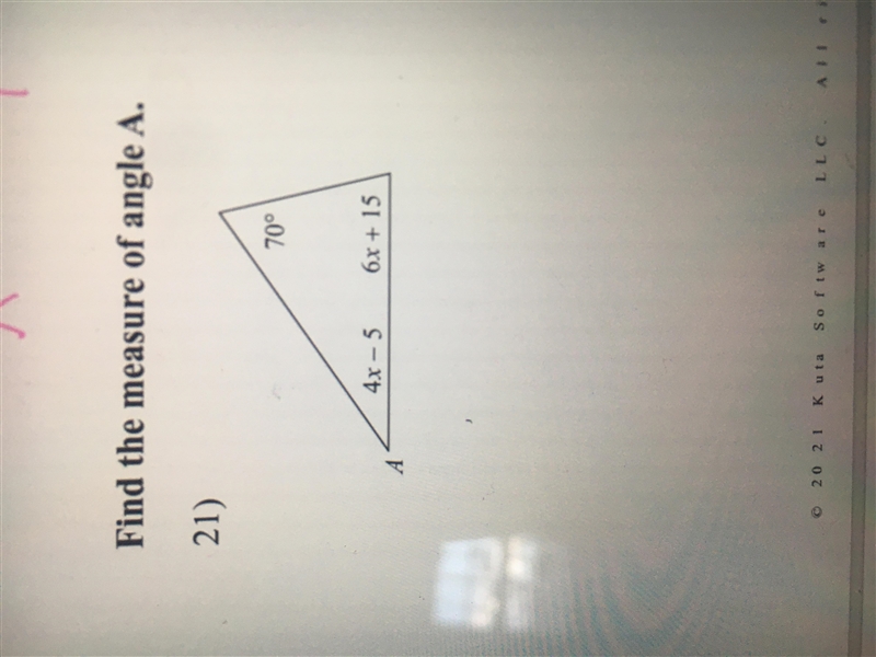 Find the measure of the indicated angle. Need help-example-1