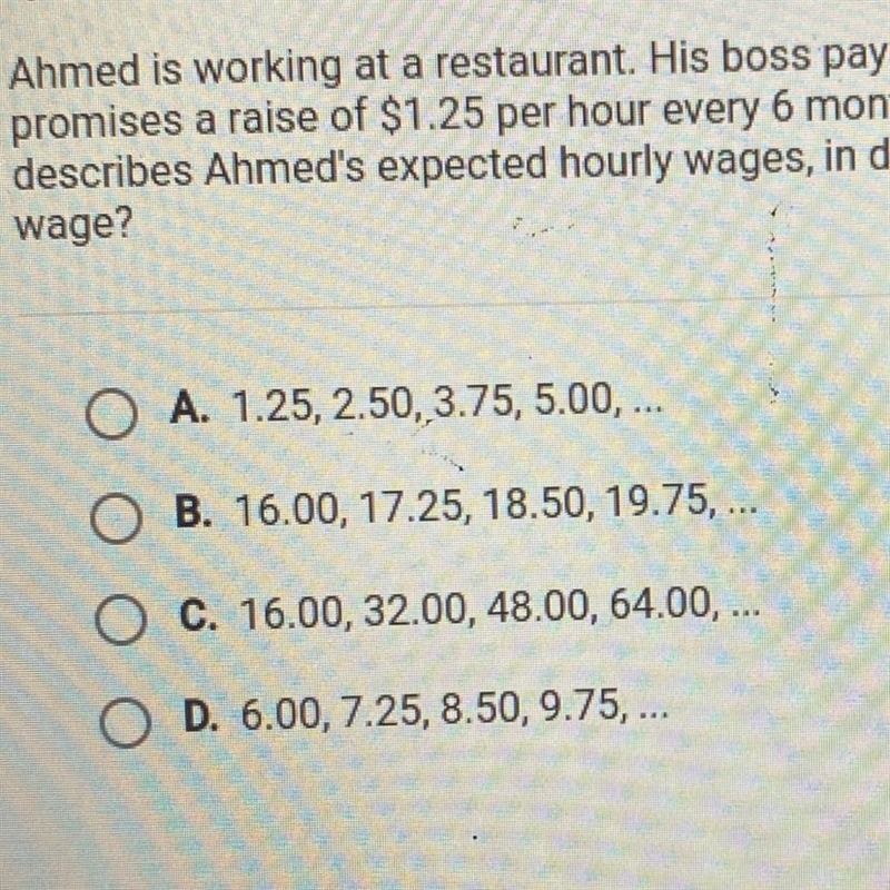 HELPPP HELP PLS PRONTO ASAP Ahmed is working at a restaurant. His boss pays him $16.00 per-example-1