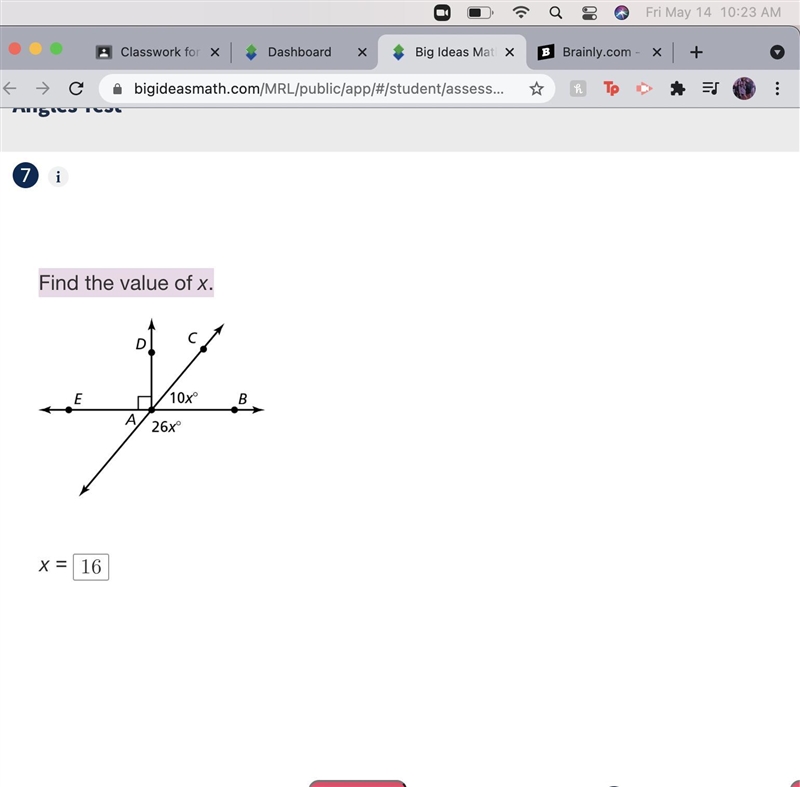 Find the value of x.-example-1