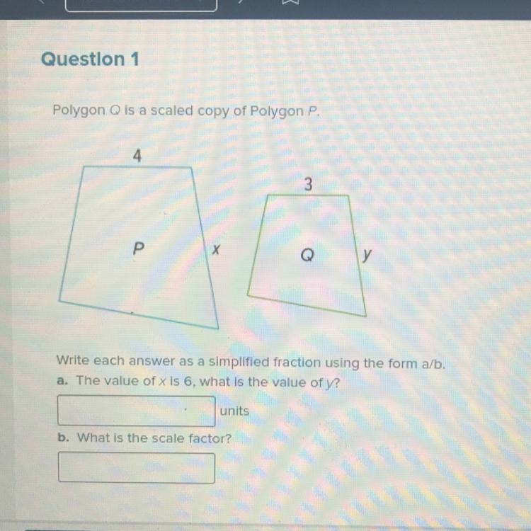 HELP PLZZ ASAP !! a. The value of x is 6 , what is the value of y?-example-1