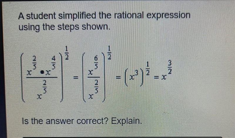 A student simplified the rational expression using the steps shown. Is the answer-example-1