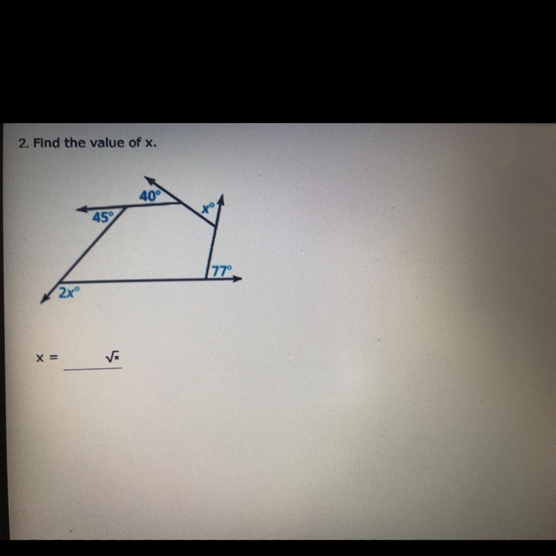 Find the value of x x=-example-1