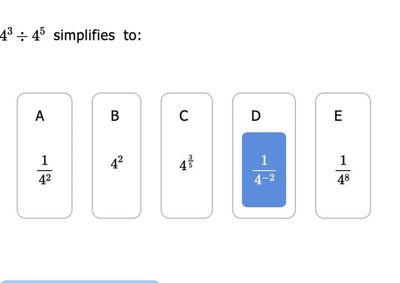 PLEASE HELP the answer is not 1/4^-2-example-1