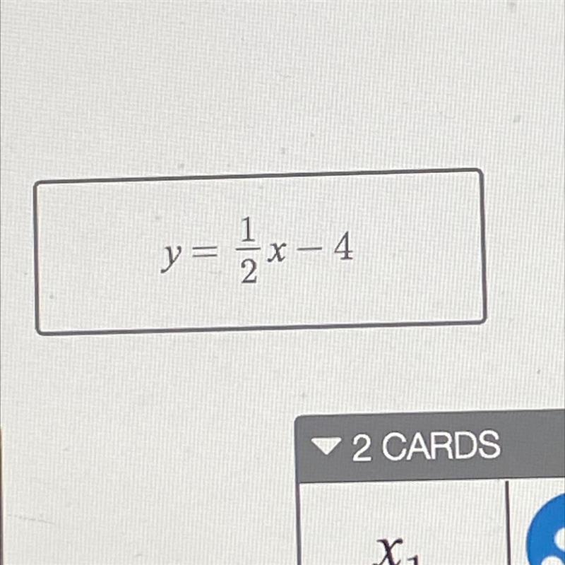 Is y= 1/2x -4 a linear equation-example-1