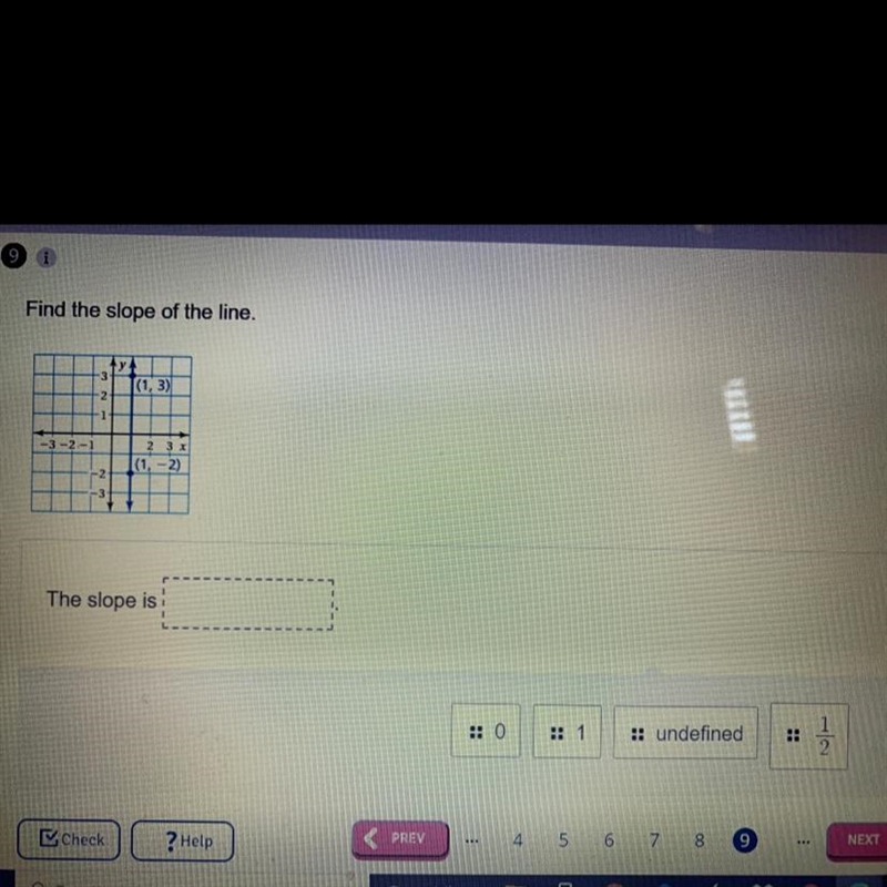 Find the slope of the line-example-1