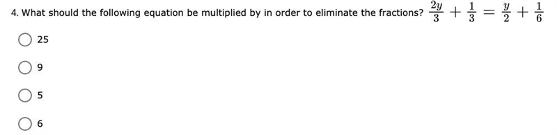 What should the following equation be multiplied by in order to eliminate the fractions-example-1