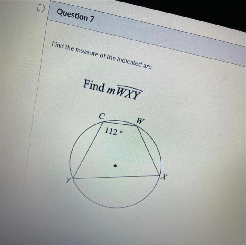 Find the measure of the indicated arc-example-1