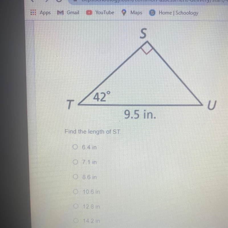 Find the length ST. Help pleaseeee-example-1