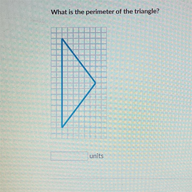 What is the perimeter of the triangle? units-example-1