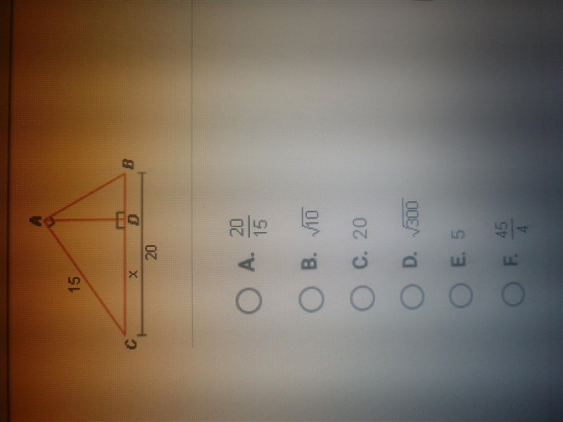 What is the value of X in the figure below? In this diagram ∆ABD is similar to ∆CAD-example-1