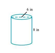 Find the surface area of a cylinder with a height of and a base diameter of . Use-example-1