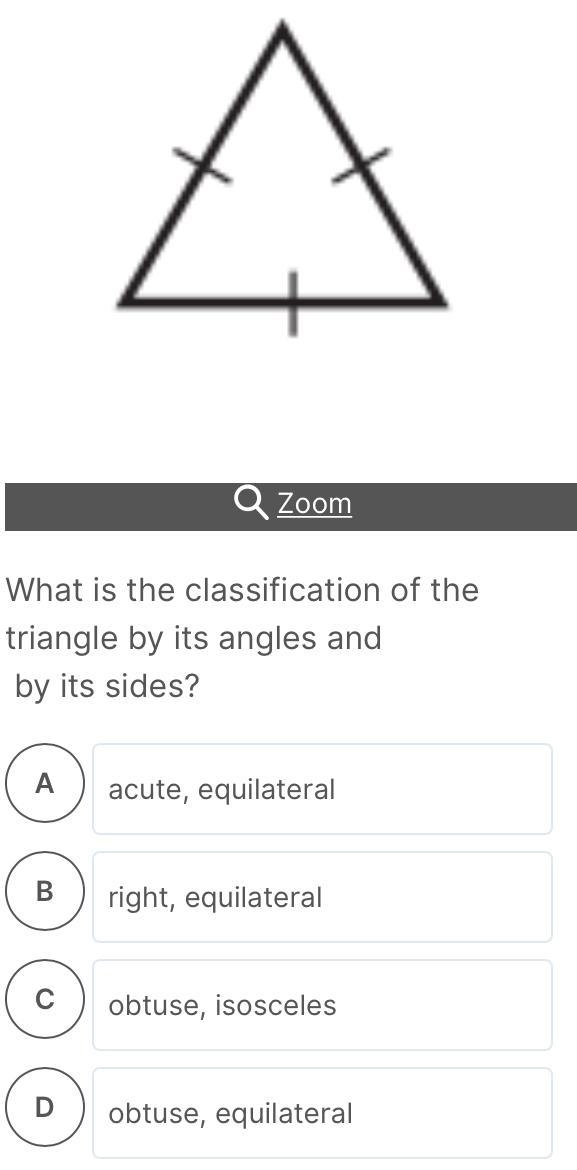 What is the classification of the triangle by its angle and by its sides?-example-1