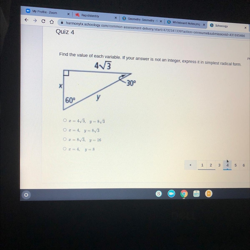 Find the value of each variable. If your answer is not an integer, express it in simplest-example-1