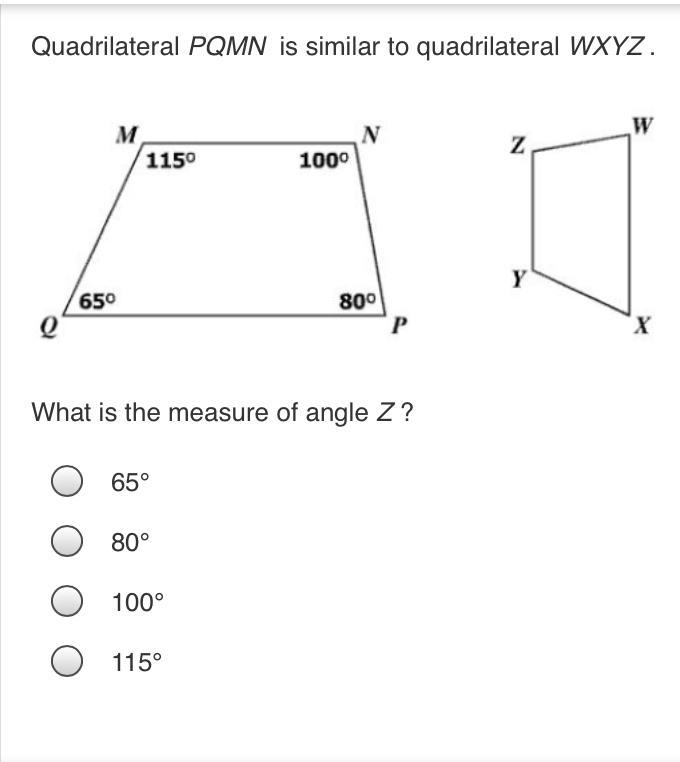 What is the measure of angle Z-example-1