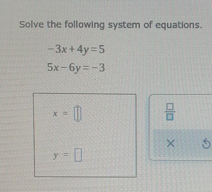 Solve the following system of equations​-example-1