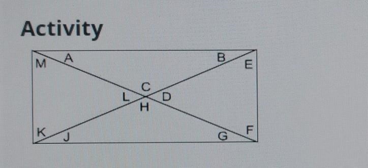 Activity The image shows a rectangle and its two diagonals. The measurement of angle-example-1