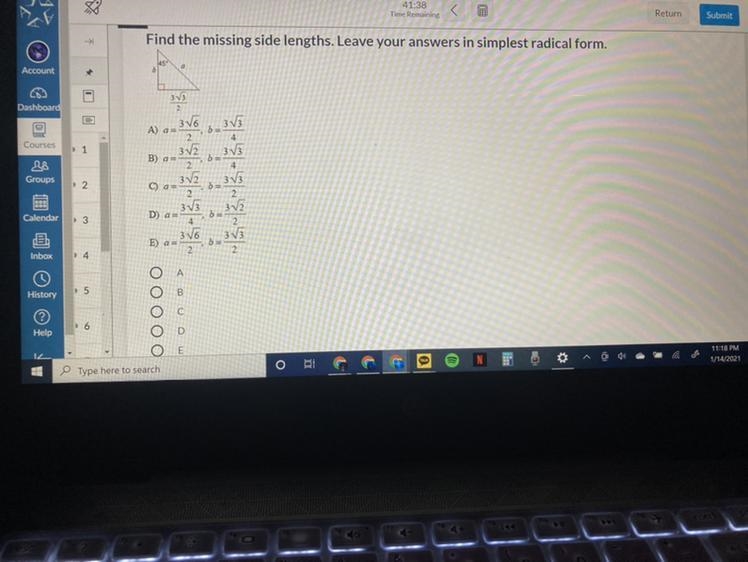 Please help asap!! Find the missing side lengths-example-1