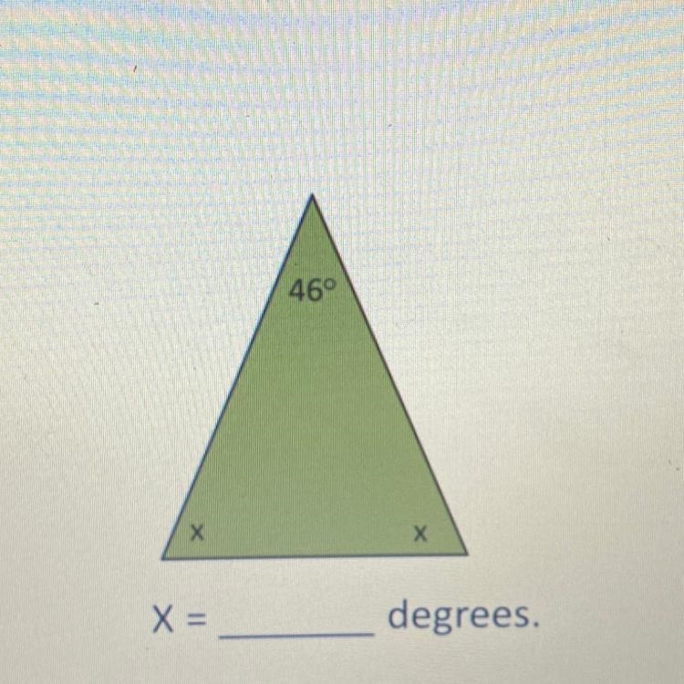 46° Х x X = degrees.-example-1