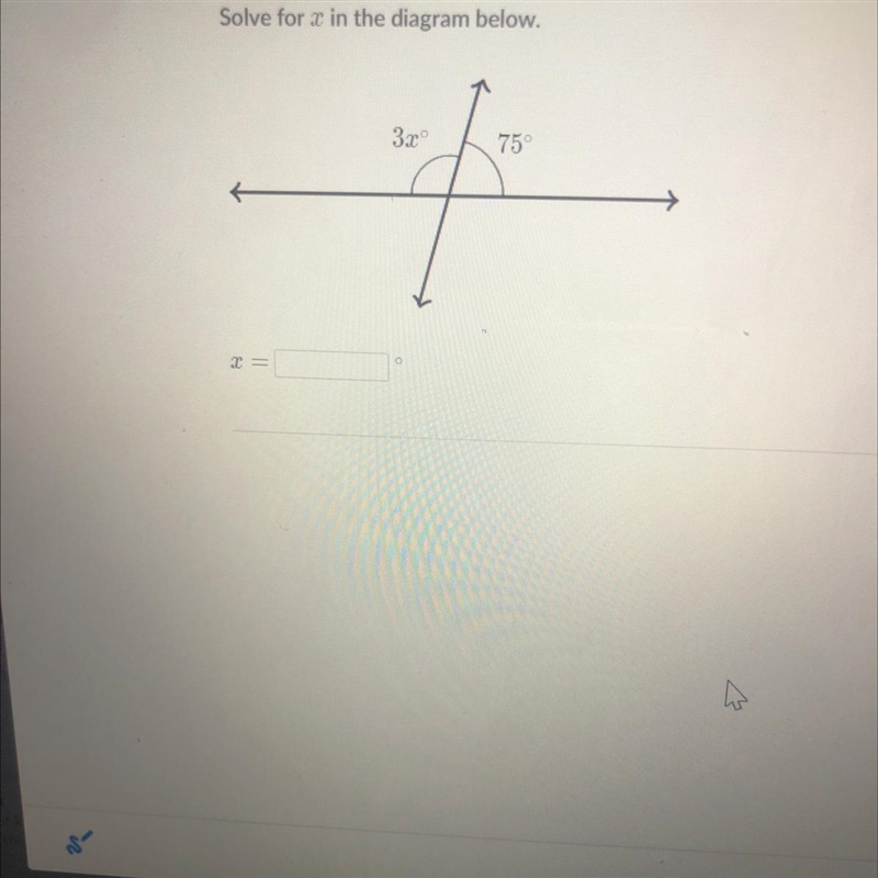 Solve for x in the diagram below.-example-1