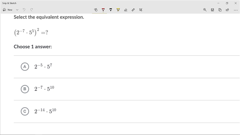 Select the equivalent expression.-example-1