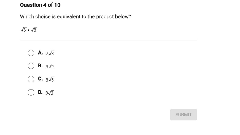 PLEASE HELP ME!!! Which Choice is equivalent to the product below?-example-1