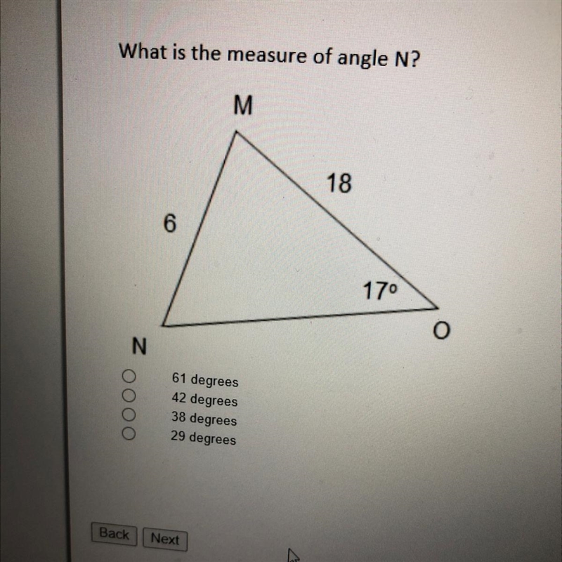 What is the measure of angle N?-example-1