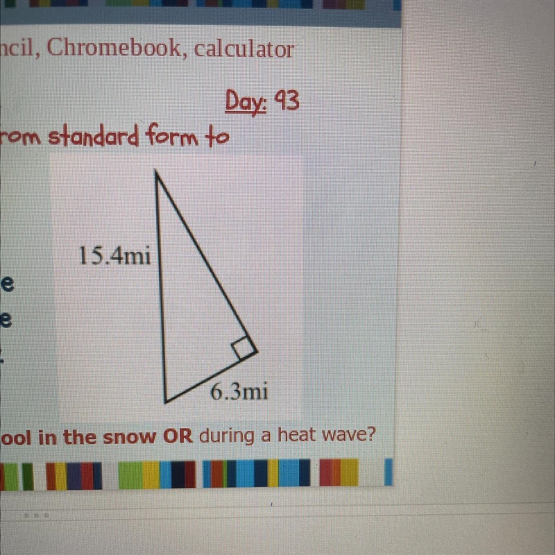 Solve for the length if the missing side. round to nearest 10th if necessary // ANSWER-example-1