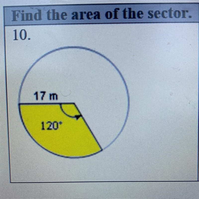 Find the area of the sector-example-1