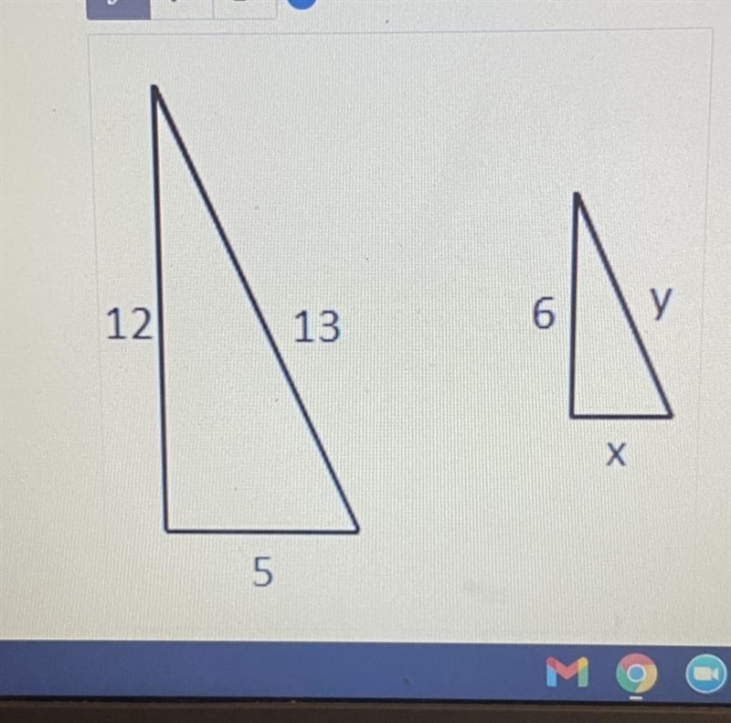 Solve for y and x explain your thinking-example-1